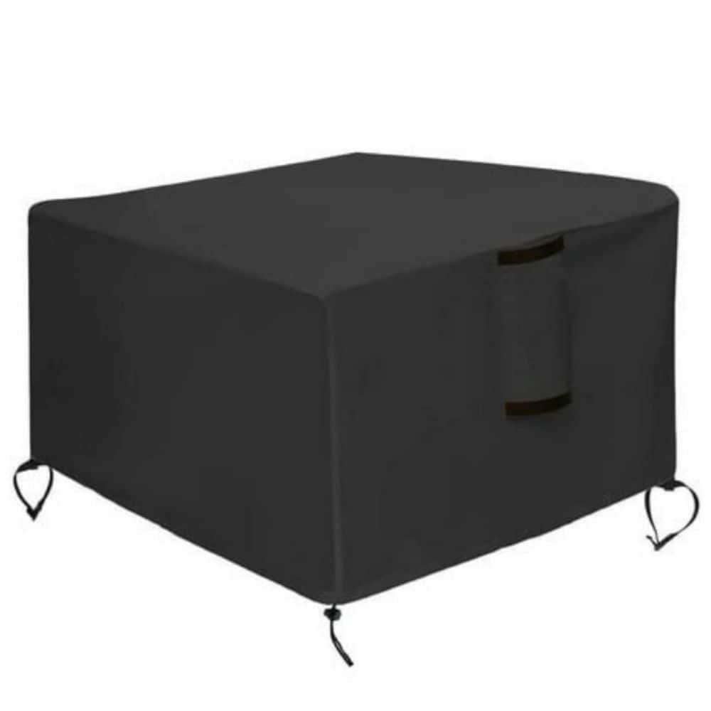 Fire Pit Cover Square, Heavy Duty PU Waterproof Patio Brazier Cover For Gas