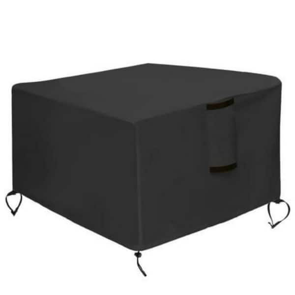 Unbranded Fire Pit Cover Square, Heavy Duty PU Waterproof Patio Brazier Cover For Gas Fire Table, 45 in. L X 45 in. W X 25 in. H