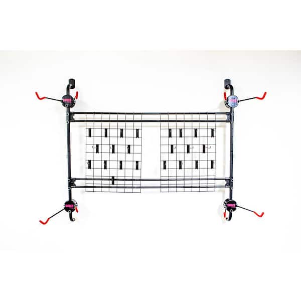 Black 4-Bike Wall Mounted Garage Bike Rack