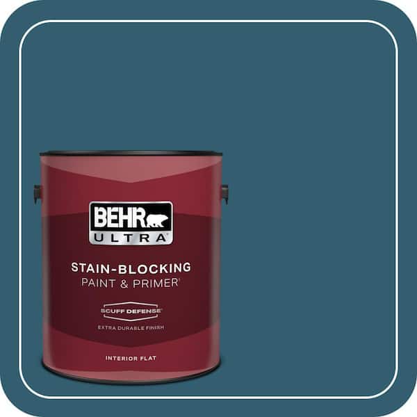 BEHR ULTRA 1 gal. #ECC-13-3 Flowing River Extra Durable Flat Interior Paint & Primer