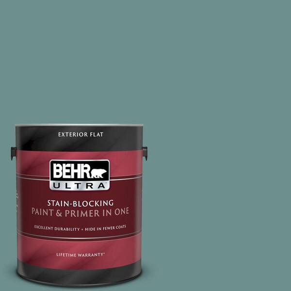 BEHR ULTRA 1 gal. #UL220-19 Dragonfly Flat Exterior Paint and Primer in One