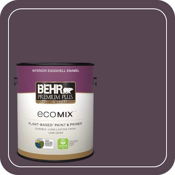 Baritone Color BEHR PREMIUM PLUS 1 gal. #680F-7 Baritone Eggshell Enamel EcoMix Plant ...