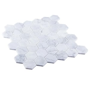 Channing Duv Hex Matte Gray 12 in. x 12 in. Geometric Smooth Natural Stone Mosaic Wall & Floor Tile (4.85 sq. ft./Case)