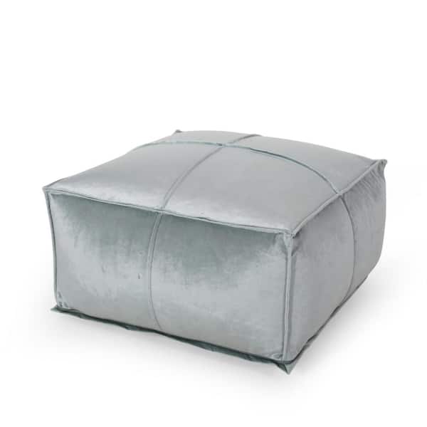 Noble House Nakisha Seafoam Blue Ottoman