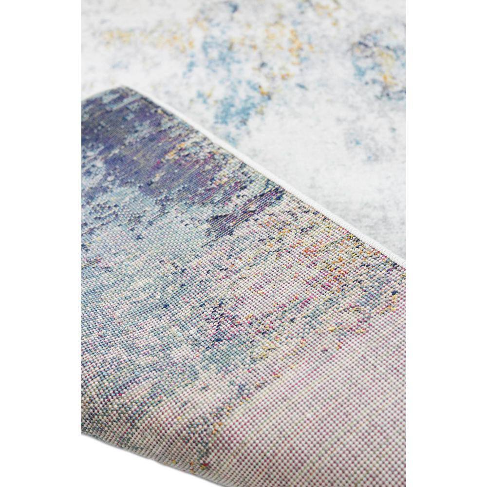 Ivory Abstract Elegance 31" Synthetic Easy-Care Area Rug