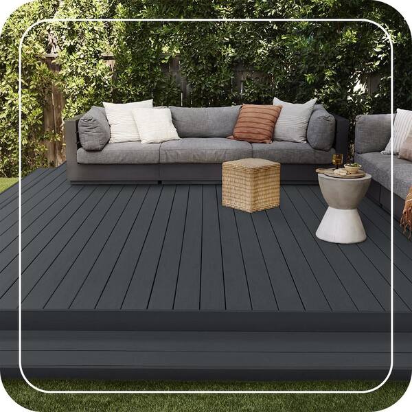behr little black dress exterior BEHR PREMIUM 5 gal. #PPU24-23 Little Black Dress Solid Color Waterproofing  Exterior Wood Stain and Sealer 501305