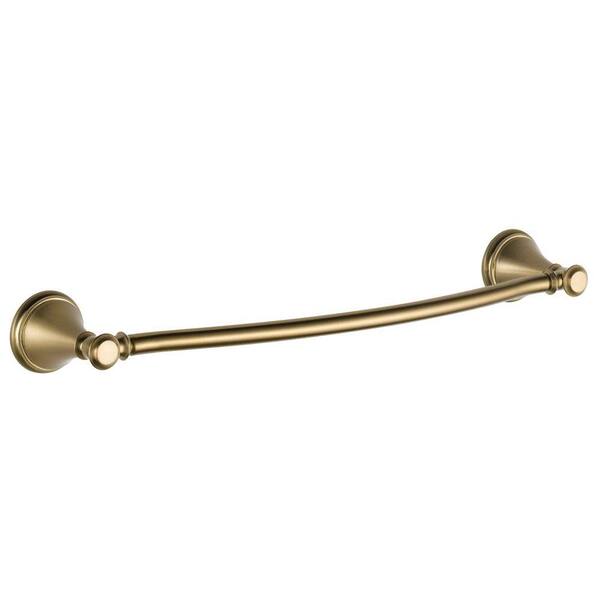 Delta Cassidy 18 In. Wall Mounted Single Towel Bar In Champagne Bronze 