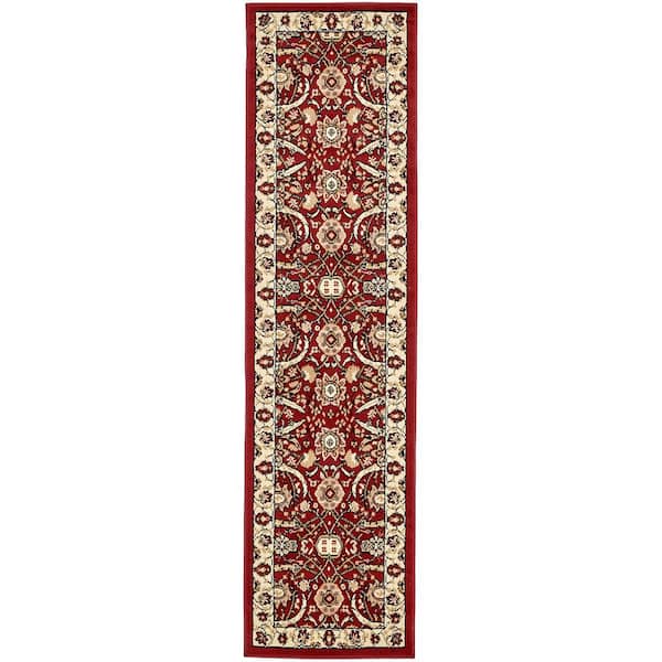 Unique Loom Espahan Cape Cod Red 2' 2 x 8' 2 Runner Rug