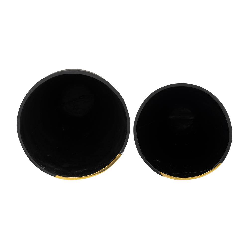 Elegant Brass and Charcoal Metal Vase Duo for Weddings and Decor