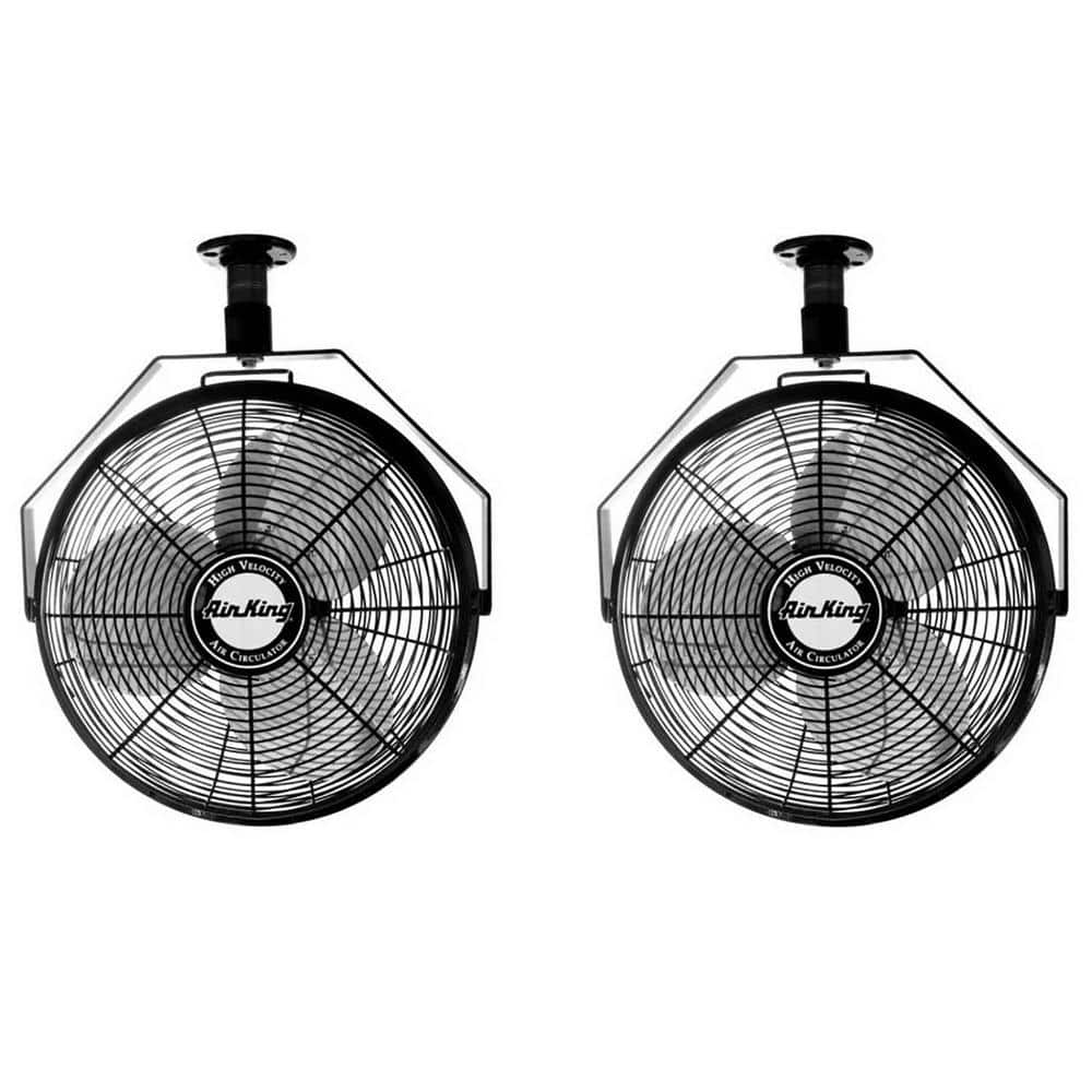 Air King 18-Inch Black Industrial Ceiling Mount Fan