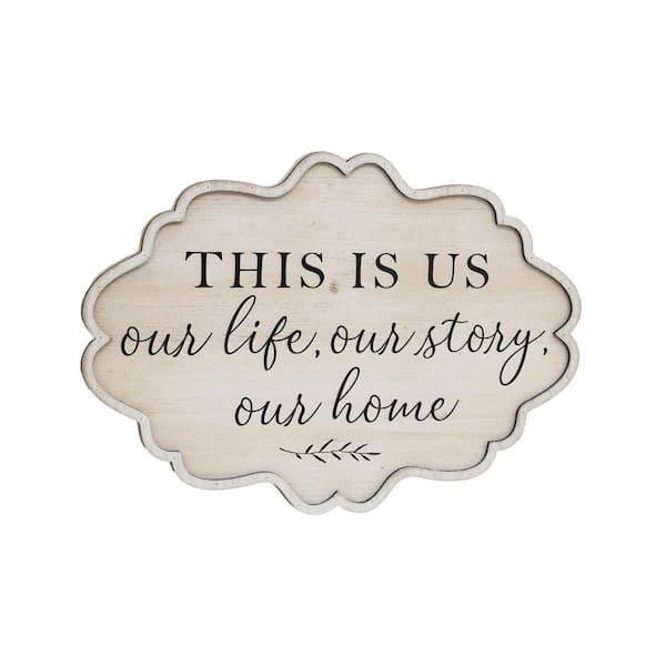 17.3 in. x 12.1 in. This Is Us by Kim White Wood Wall Art