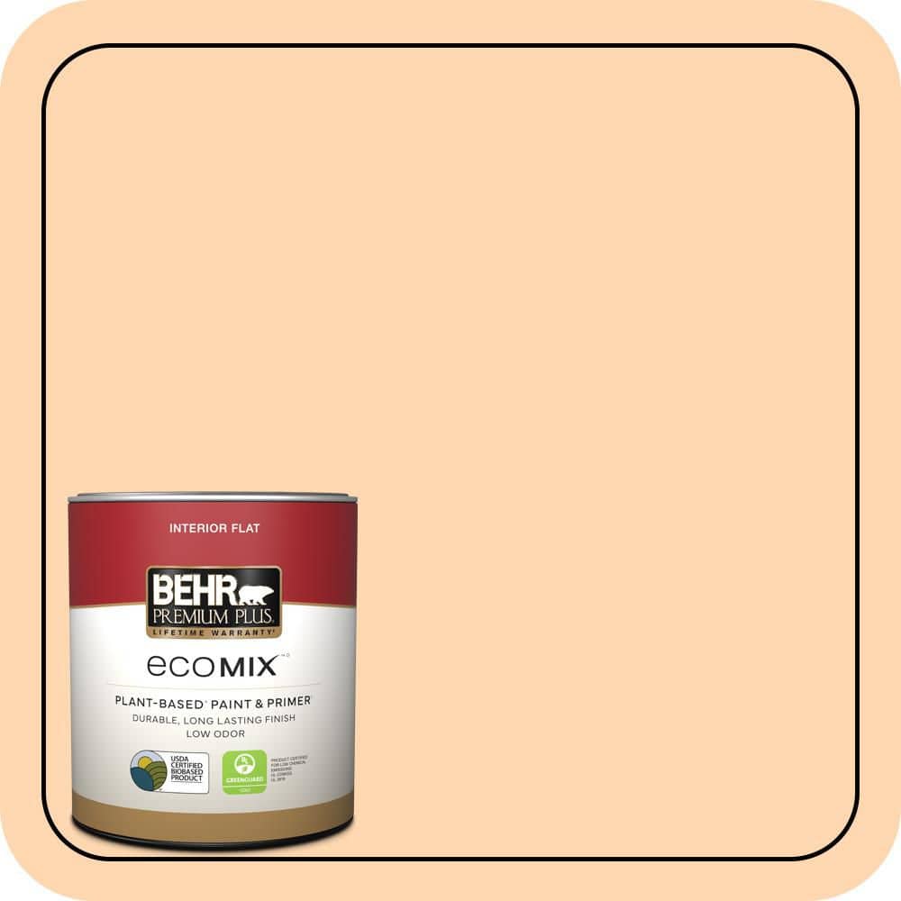 1 qt. #280A-3 Delicious Melon Flat EcoMix Plant-Based Interior Paint & Primer price history on PriceWatchPro