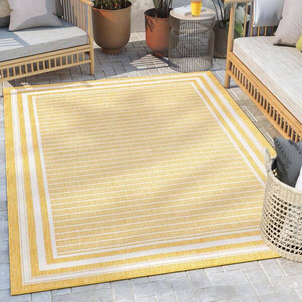 Colourful Indoor & Outdoor Rug for Balcony Industrial Look 2' x 3'3