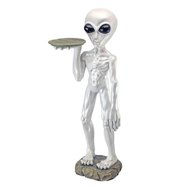 Design Toscano Roswell Alien 10.5 in. W Multi-Colored Polyresin Sculptural Butler Table
