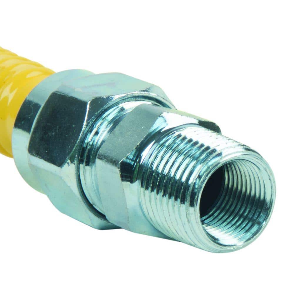 60" Yellow Coated Stainless Steel Gas Connector