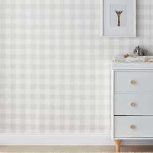 Gingham Beige Non-Pasted Wallpaper Roll