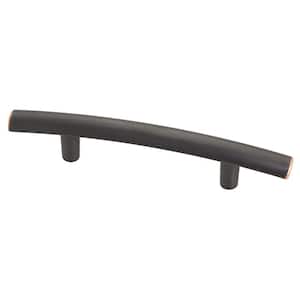 Arched 3 in. (76 mm) Center-to-Center Bronze with Copper Highlights Drawer Pull