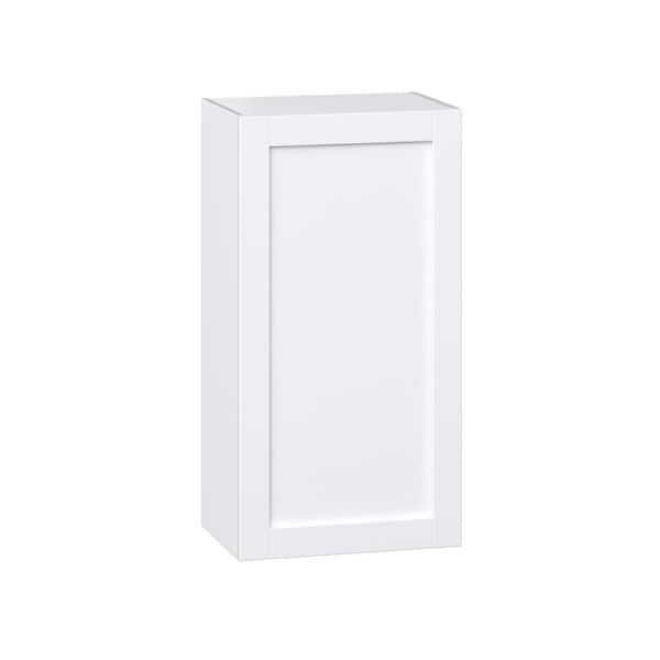 J COLLECTION Milton 21 in. W x 14 in. D x 40 in. H Assembled Shaker Wall Kitchen Cabinet in Bright White