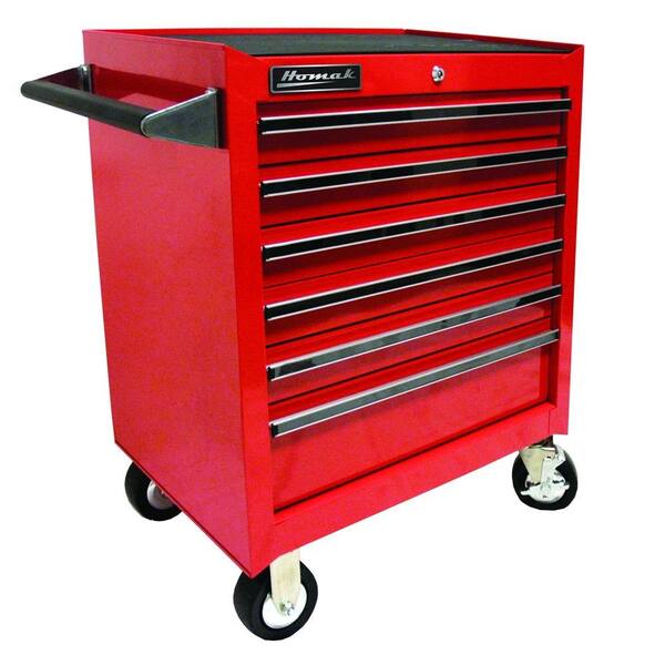 Homak Professional 27 in. 6-Drawer Roller Cabinet Tool Chest in Red