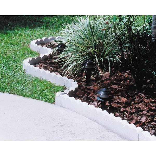 White Riggid Edge White - Landscape Edging - The Home Depot