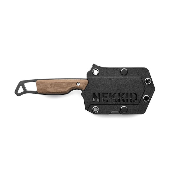 TRUE Nekkid 2.4 in. Seax Fixed Blade Knife with Sheath TRU-FXK