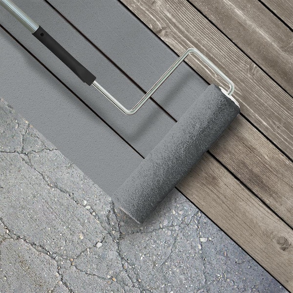 5 gal. #PPU26-05 Flint Gray Textured Low-Lustre Enamel Interior/Exterior Porch and Patio Anti-Slip Floor Paint