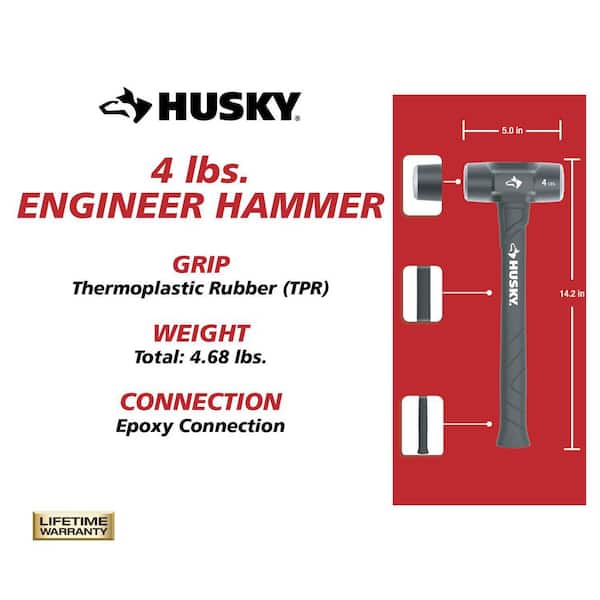 4 lb. Engineer Hammer with 14 in. Fiberglass Handle