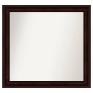 Coffee Bean Brown 35.25 in. x 33.25 in. Custom Non-Beveled Satin Recycled Polystyrene Framed Vanity Wall Mirror