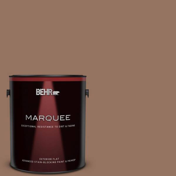 BEHR MARQUEE 1 gal. #BXC-84 Corral Brown Flat Exterior Paint & Primer