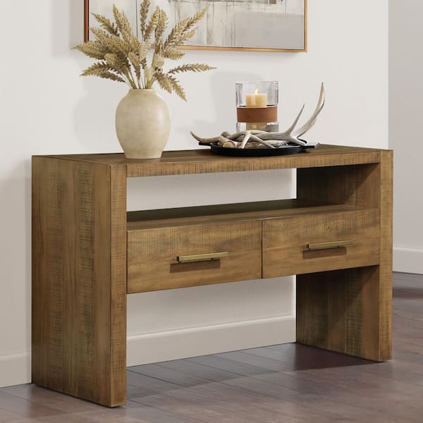 Garland 48 in. Brown Rectangle Wood Console Table