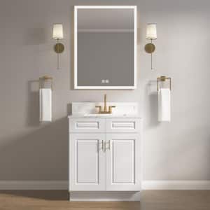 30 in. W x 21 in. D x 34.5 in. H Ready to Assemble Bath Vanity Cabinet without Top in Raised Panel White