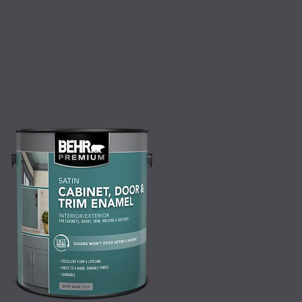 BEHR PREMIUM 1 gal. #N560-7 Limoscene Satin Enamel Interior/Exterior Cabinet, Door & Trim Paint