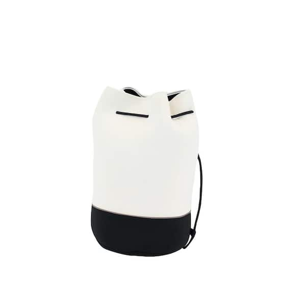 Body Glove Offshore Drawstring 11.5 in. White/Black Bucket Tote