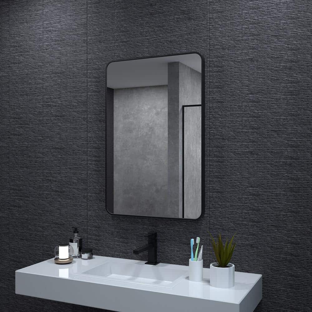 Niveal 24'' x 36'' Silver and Gold Rectangular Bathroom Mirror