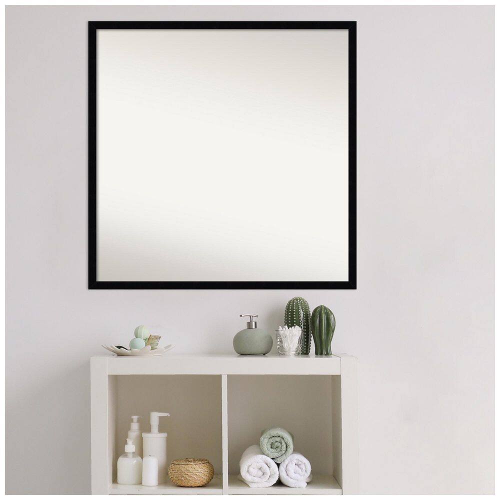 Svelte Noir Black Wood Bathroom Vanity Mirror
