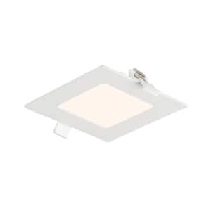 4 in. Square 550 Lumens Selectable CCT Integrated LED Canless Slim Panel Light
