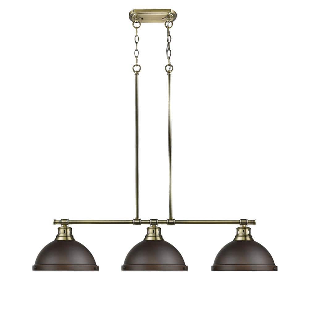 Duncan AB 3-Light Aged Brass Pendant with Rubbed Bronze Shades price history on PriceWatchPro