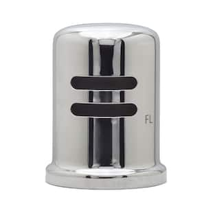 1-3/4 in. x 2-1/2 in. Solid Brass Air Gap Cap Only, Skirted, Polished Chrome