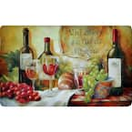 J&V TEXTILES 18 in. x 30 in. Wine Tables Kitchen Cushion Floor Mat FC43