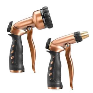 Zinc Front Trigger Watering Spray Hose Nozzle Dual Pack