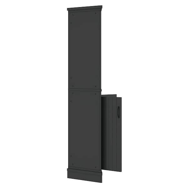 Tatahance Black Wood 69.4 in. H Tall Corner Storage Cabinet with