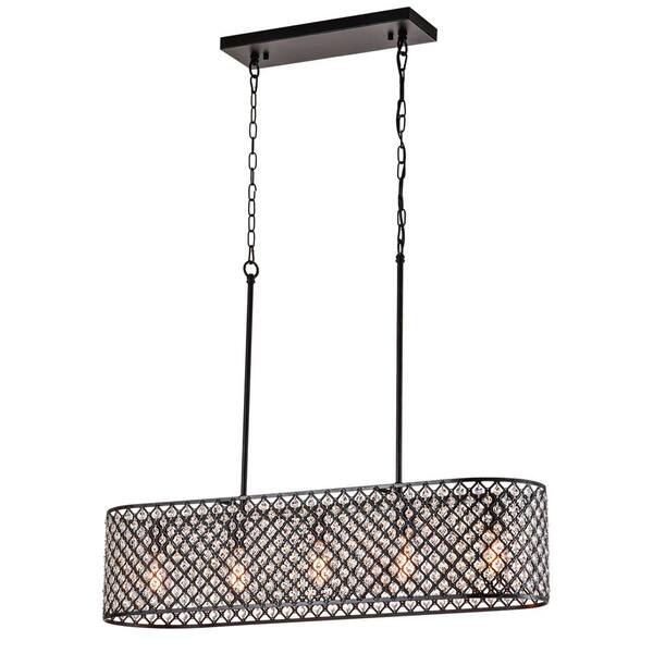 Maxax Indianapolis 5-Light Black Coffee Island Chandelier