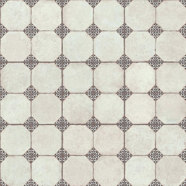 Merola Tile Kings Field Black 8-7/8 in. x 8-7/8 in. Porcelain Floor and Wall Take Home Tile Sample
