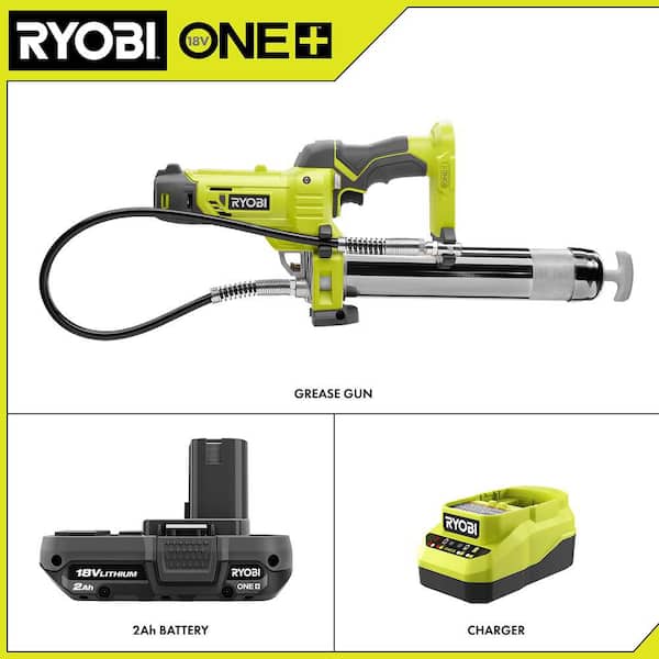 ONE+ 18V Cordless Grease Gun with 2.0 Ah Battery and Charger
