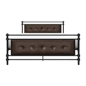 Lia Black Metal Frame Full Platform Bed