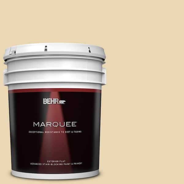 BEHR MARQUEE 5 gal. #ICC-93 Champagne Gold Flat Exterior Paint & Primer