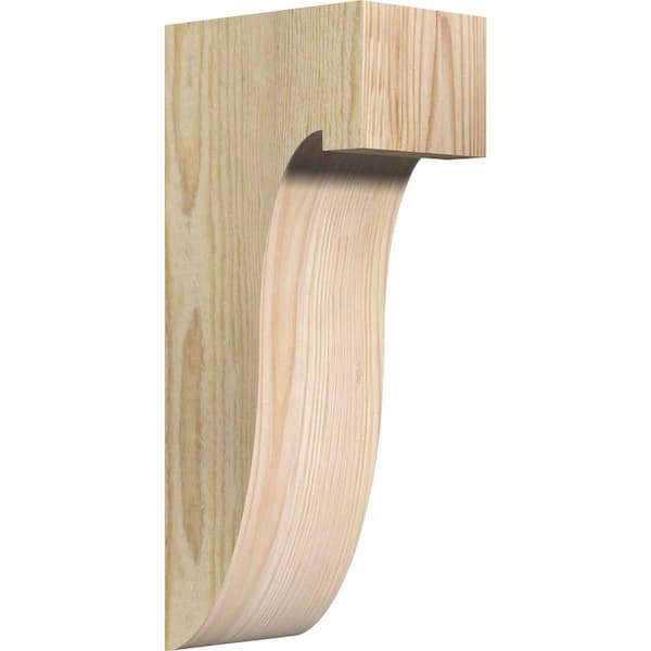 Ekena Millwork 4 in. x 6 in. x 14 in. Douglas Fir Del Monte Rough Sawn Corbel