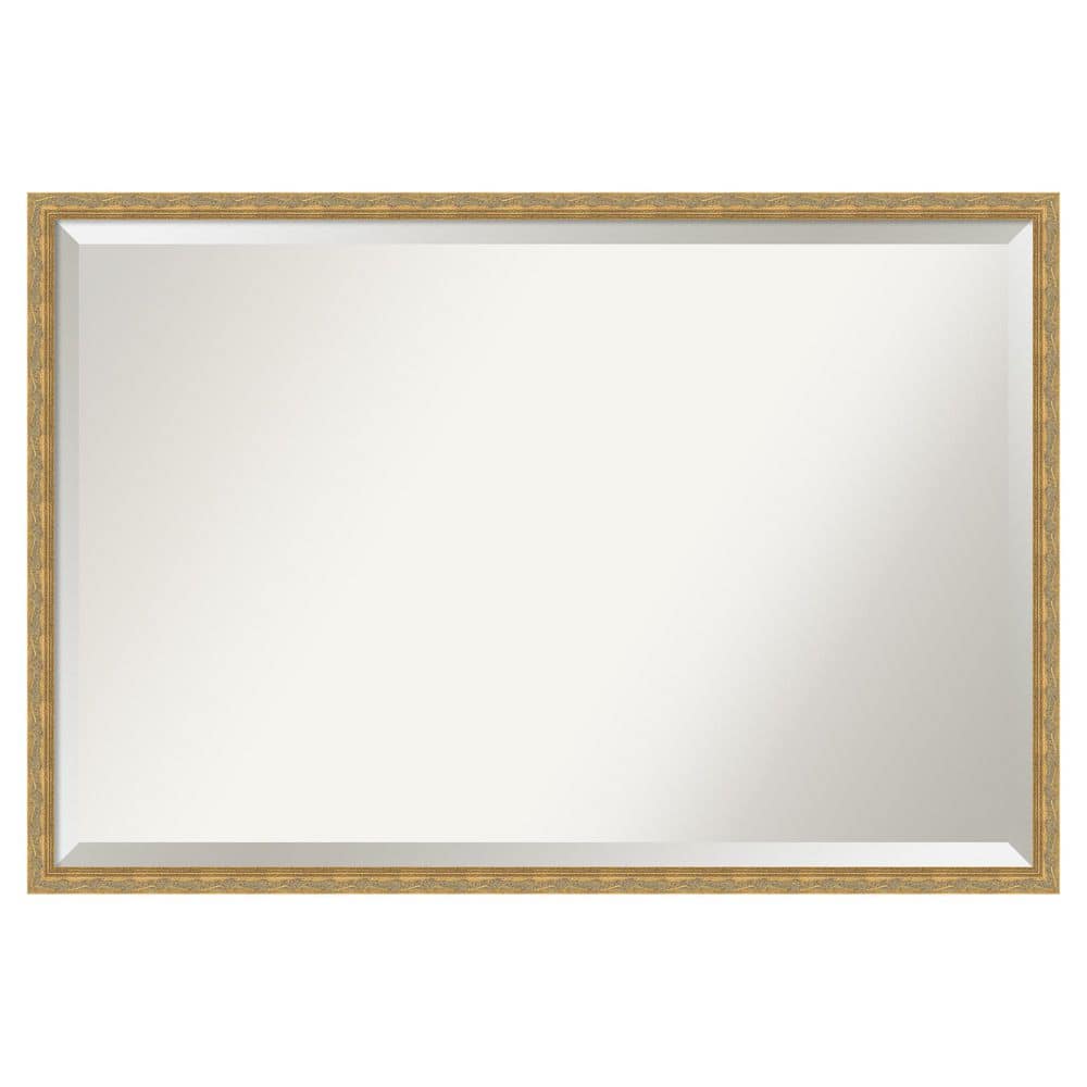 Mila Dark Gold 37.5 in. x 25.5 in. Beveled Traditional Rectangle Wood Framed Bathroom Wall Mirror price history on PriceWatchPro