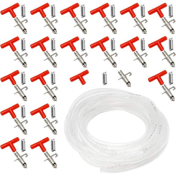 N/A 20-Piece Automatic Rabbit Drinker System with 10m 8MM Transparent Hose for Efficient Watering Setup