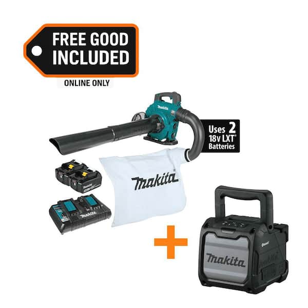 120 MPH 473 CFM LXT 18VX2(36V) Brushless Blower Kit w/Vacuum Attach Kit(5.0 Ah) w/ 18V LXT/12V max CXT Bluetooth Speaker